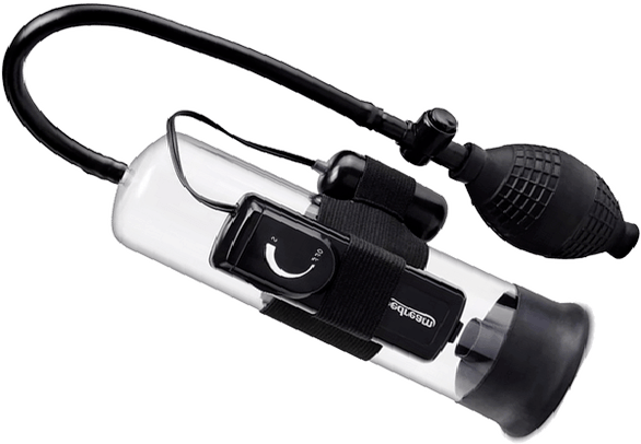 Bomba de vácuo com vibrador para aumentar o tamanho e o prazer do pênis